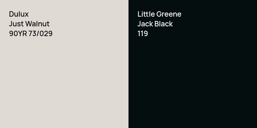 Dulux Just Walnut vs. Little Greene Jack Black