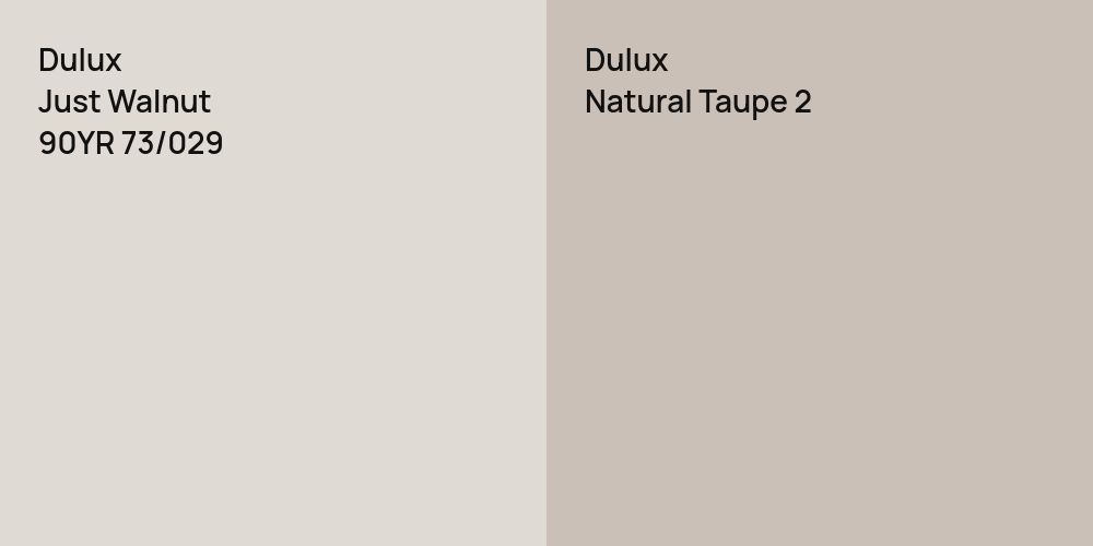 Dulux Just Walnut vs. Dulux Natural Taupe 2