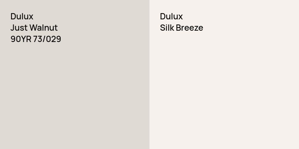 Dulux Just Walnut vs. Dulux Silk Breeze