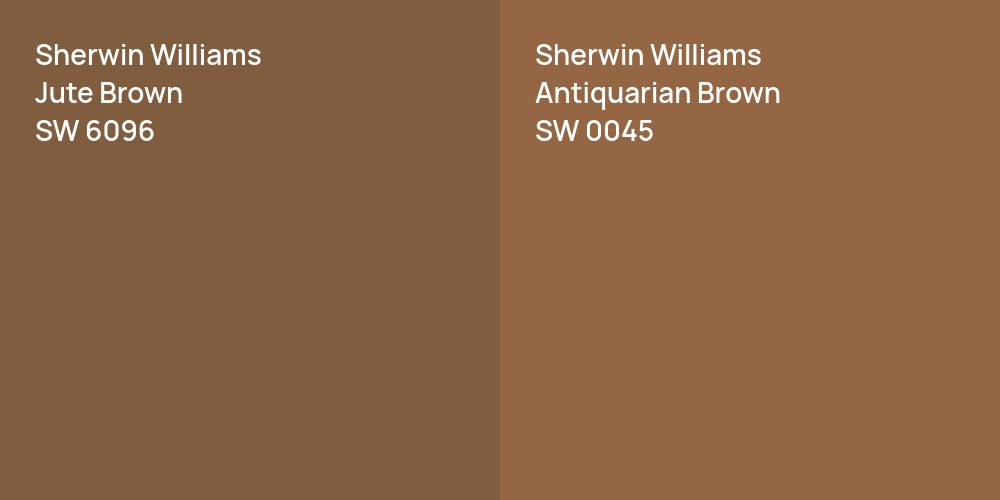 Sherwin Williams Jute Brown vs. Sherwin Williams Antiquarian Brown