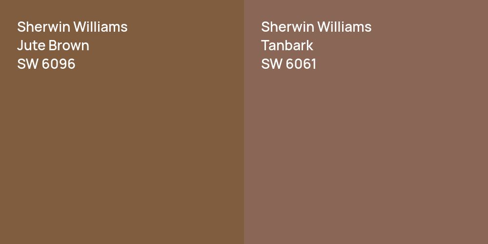 Sherwin Williams Jute Brown vs. Sherwin Williams Tanbark