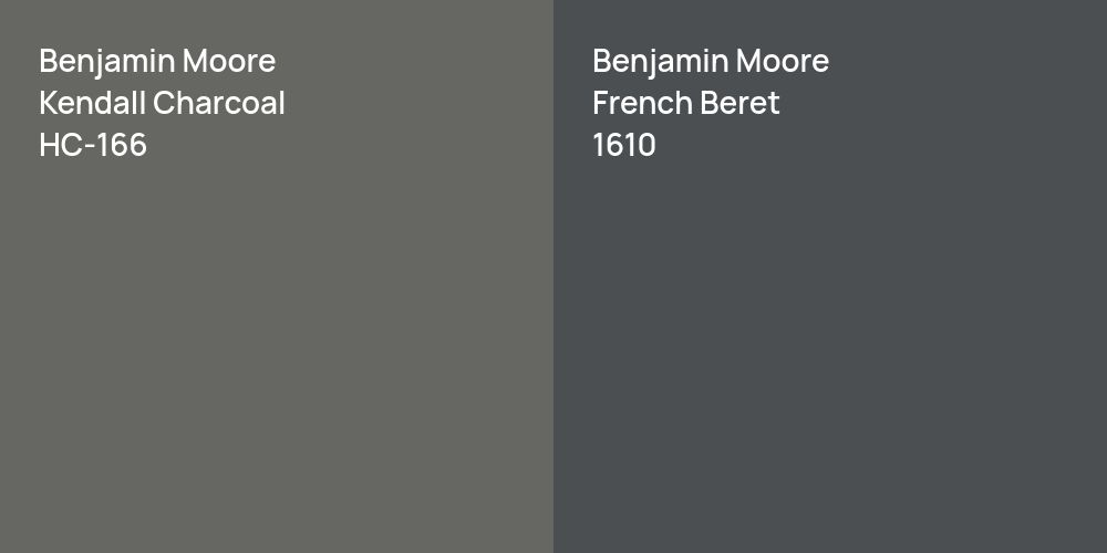 Benjamin Moore Kendall Charcoal vs. Benjamin Moore French Beret