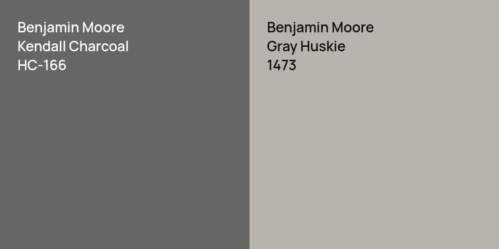 Benjamin Moore Kendall Charcoal vs. Benjamin Moore Gray Huskie