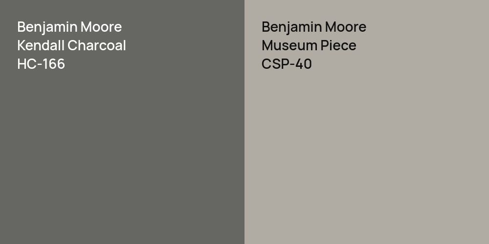 Benjamin Moore Kendall Charcoal vs. Benjamin Moore Museum Piece