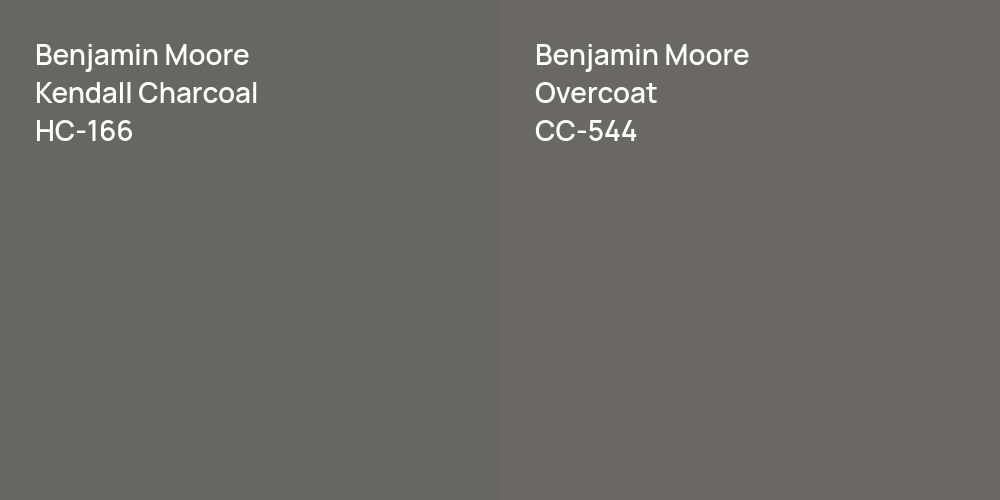 Benjamin Moore Kendall Charcoal vs. Benjamin Moore Overcoat