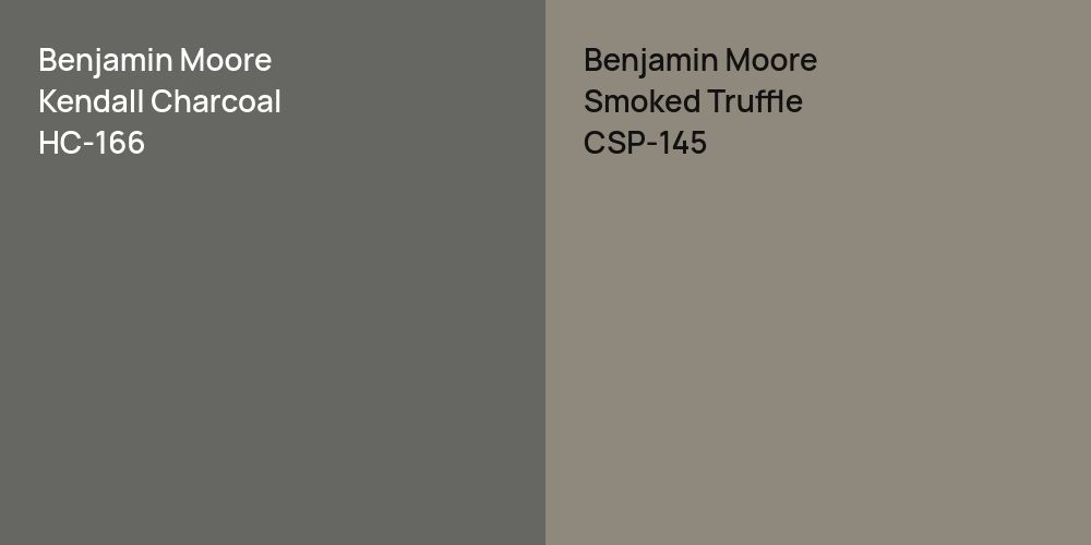 Benjamin Moore Kendall Charcoal vs. Benjamin Moore Smoked Truffle