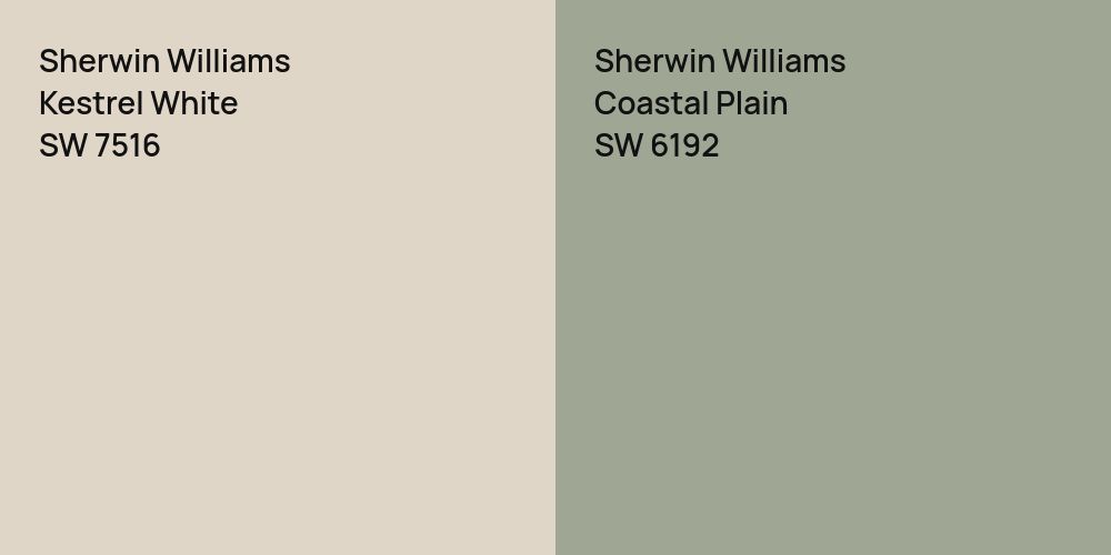 Sherwin Williams Kestrel White vs. Sherwin Williams Coastal Plain