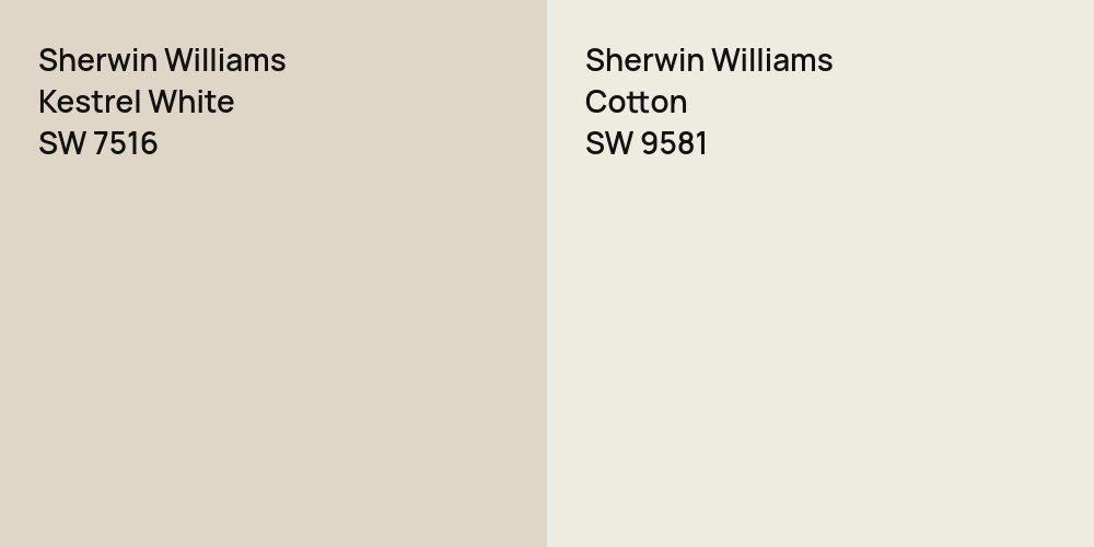 Sherwin Williams Kestrel White vs. Sherwin Williams Cotton