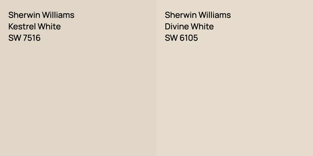 Sherwin Williams Kestrel White vs. Sherwin Williams Divine White