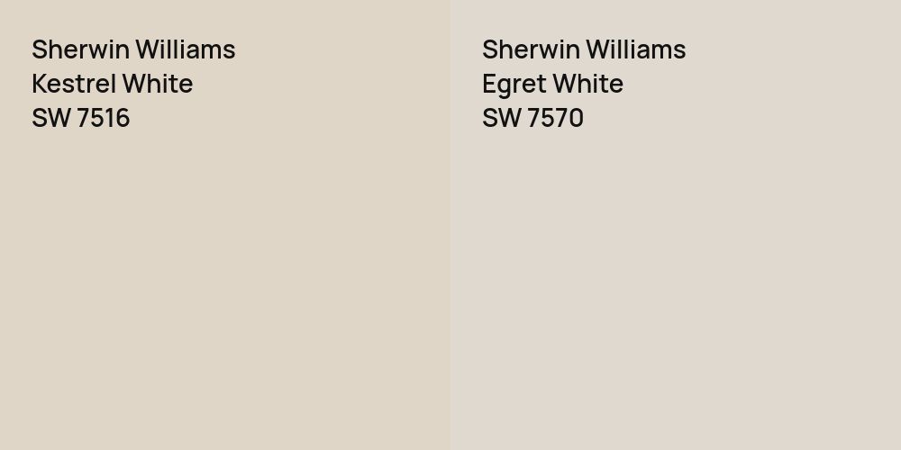 Sherwin Williams Kestrel White vs. Sherwin Williams Egret White