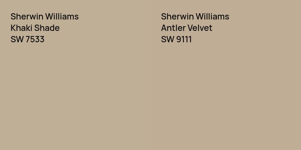 Sherwin Williams Khaki Shade vs. Sherwin Williams Antler Velvet