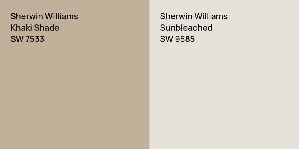 Sherwin Williams Khaki Shade vs. Sherwin Williams Sunbleached