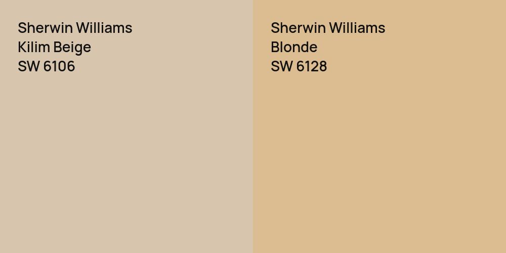 Sherwin Williams Kilim Beige vs. Sherwin Williams Blonde