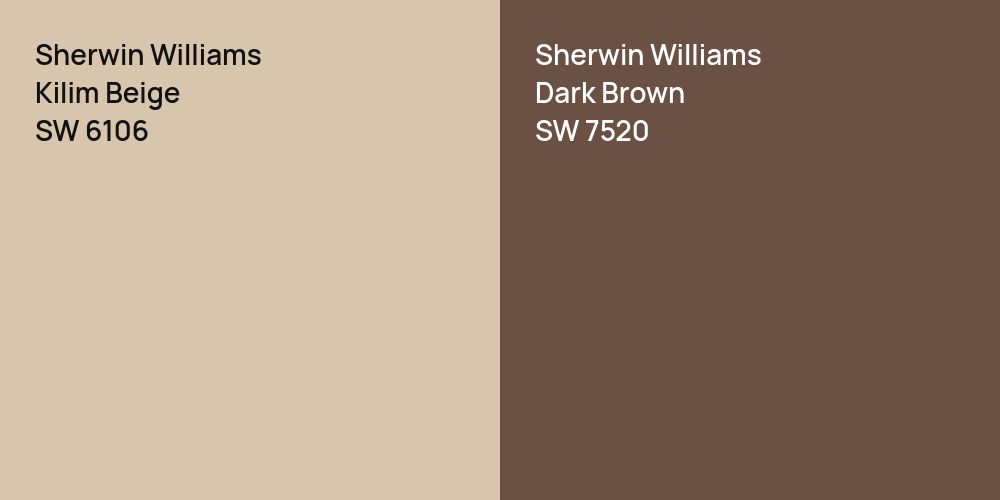 Sherwin Williams Kilim Beige vs. Sherwin Williams Dark Brown