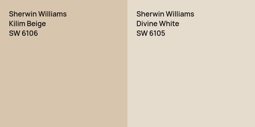 Sherwin Williams Kilim Beige vs. Sherwin Williams Divine White