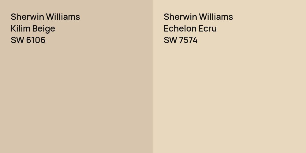 Sherwin Williams Kilim Beige vs. Sherwin Williams Echelon Ecru