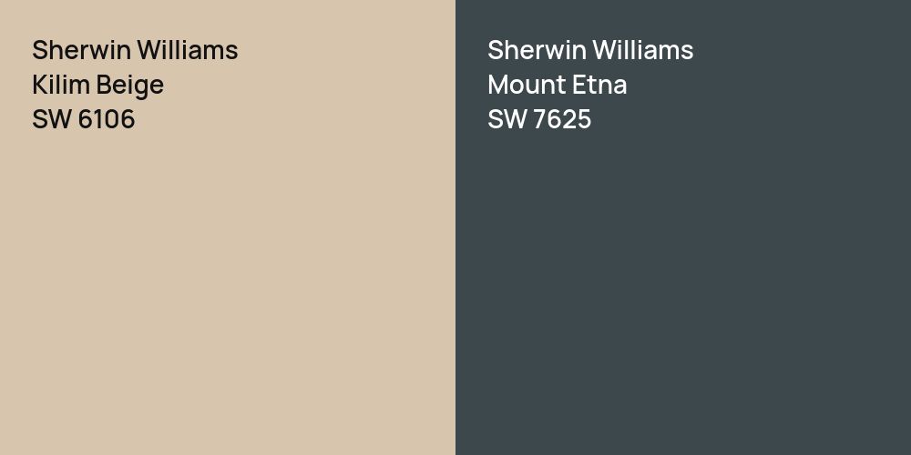 Sherwin Williams Kilim Beige vs. Sherwin Williams Mount Etna