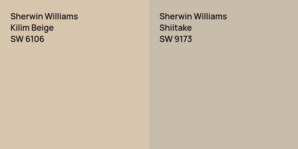 Sherwin Williams Kilim Beige vs. Sherwin Williams Shiitake