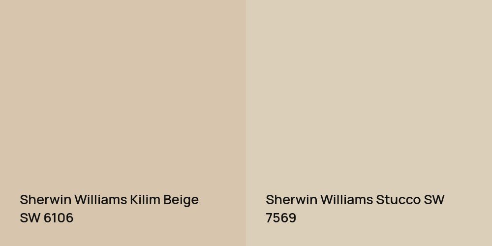 Sherwin Williams Kilim Beige vs. Sherwin Williams Stucco