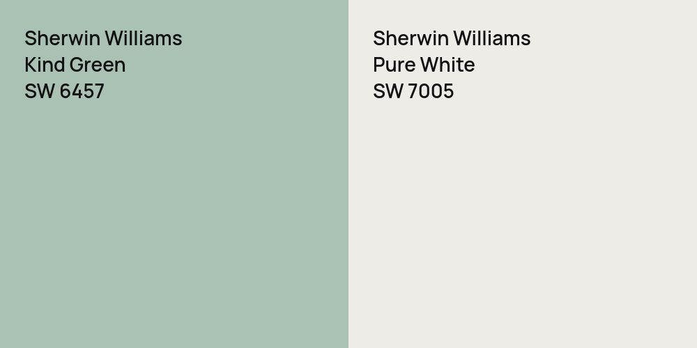 Sherwin Williams Kind Green vs. Sherwin Williams Pure White