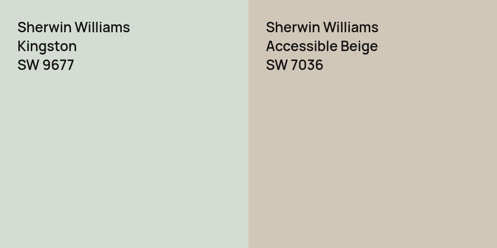 Sherwin Williams Kingston vs. Sherwin Williams Accessible Beige