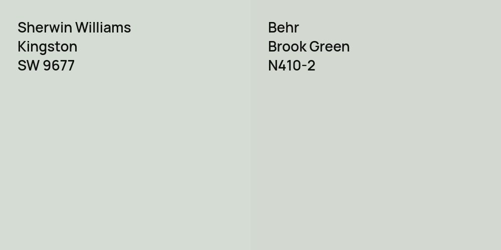 Sherwin Williams Kingston vs. Behr Brook Green