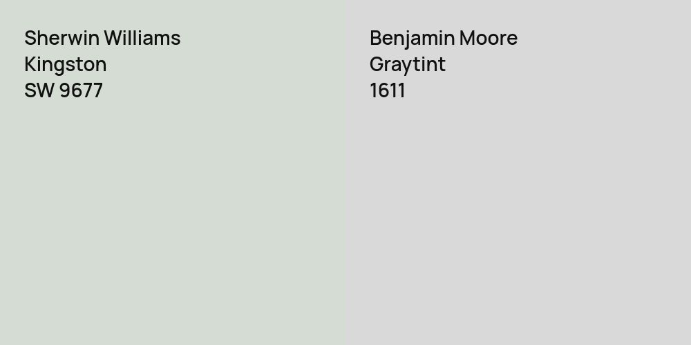 Sherwin Williams Kingston vs. Benjamin Moore Graytint