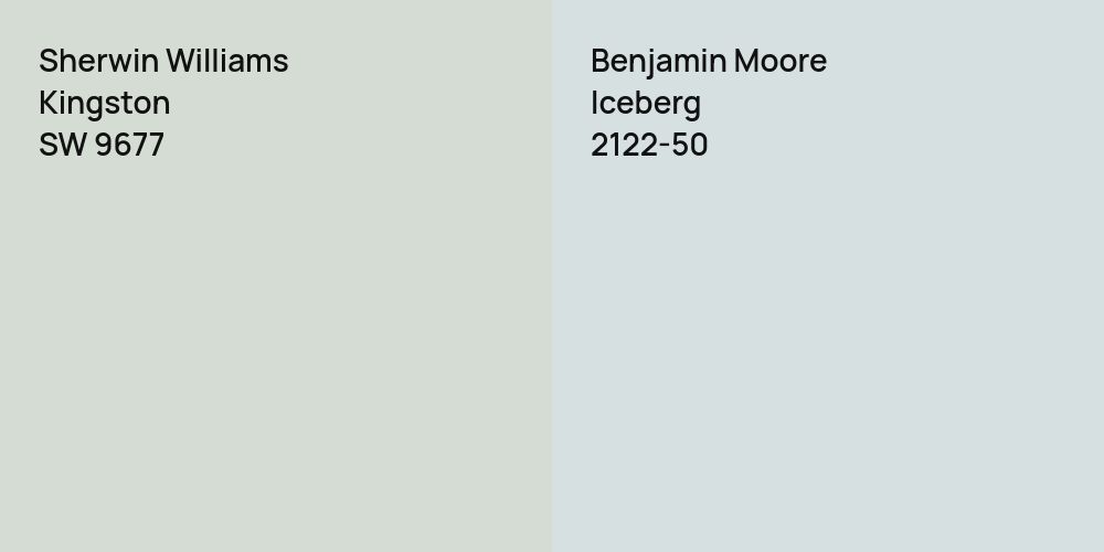 Sherwin Williams Kingston vs. Benjamin Moore Iceberg