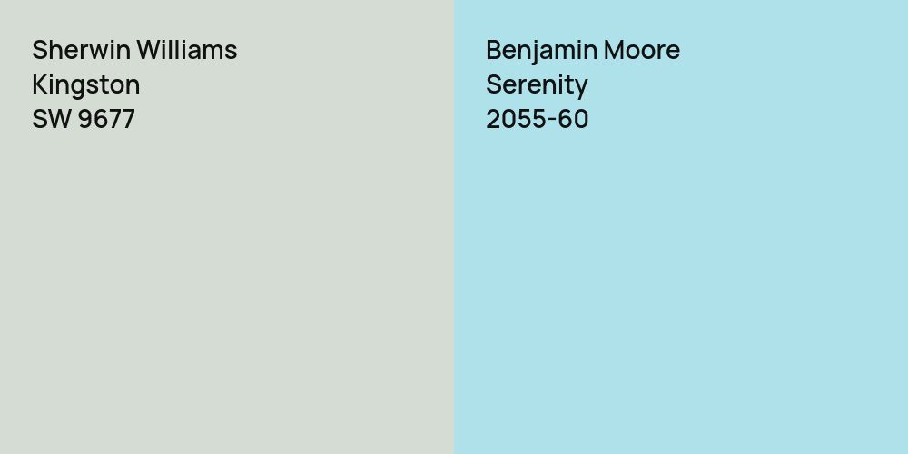 Sherwin Williams Kingston vs. Benjamin Moore Serenity