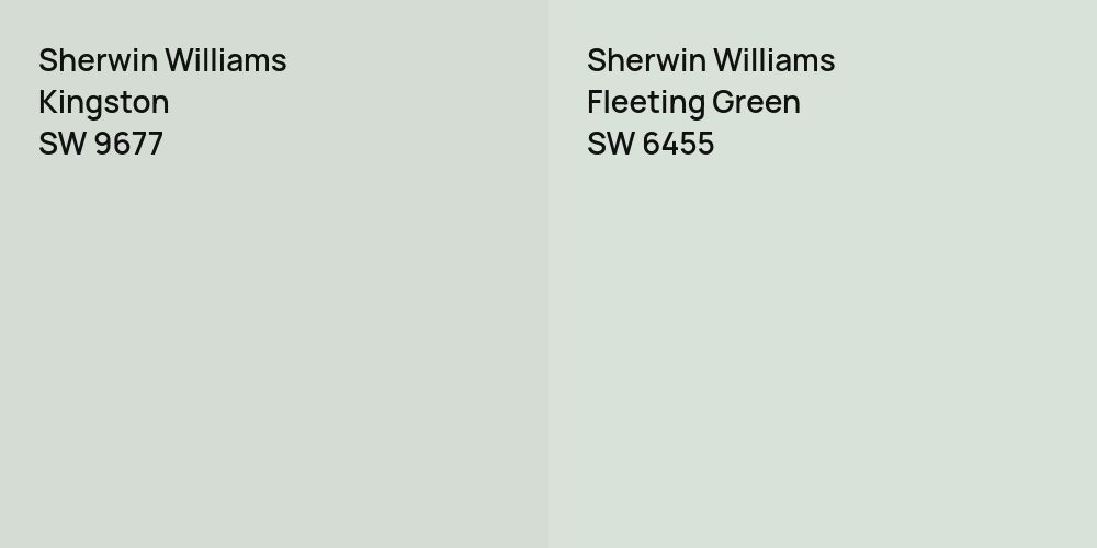 Sherwin Williams Kingston vs. Sherwin Williams Fleeting Green