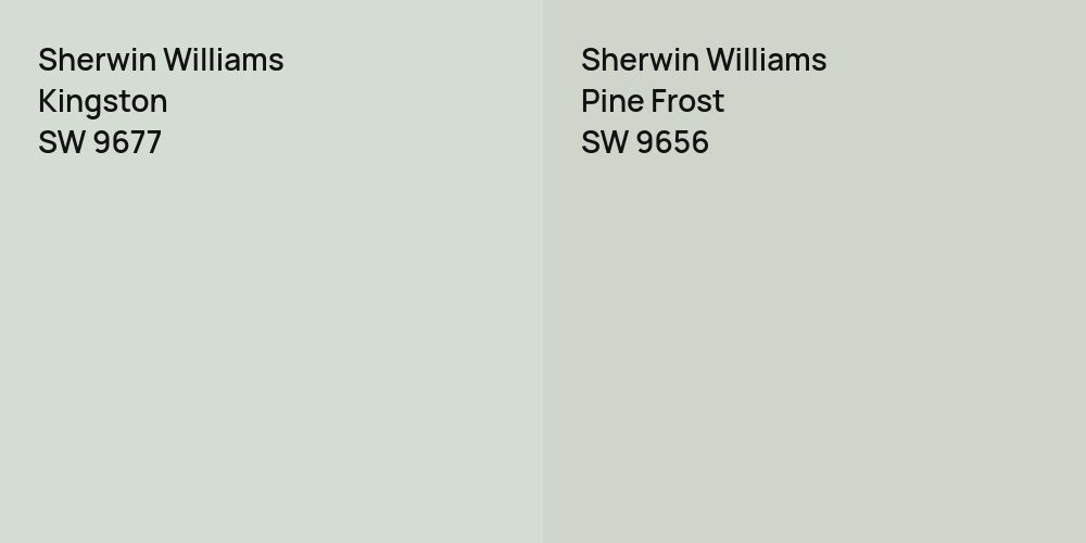 Sherwin Williams Kingston vs. Sherwin Williams Pine Frost