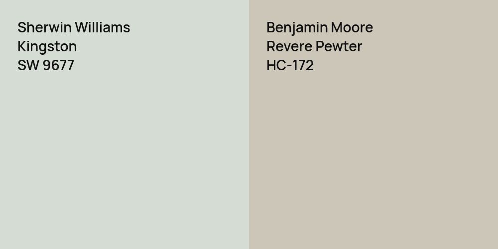 Sherwin Williams Kingston vs. Benjamin Moore Revere Pewter