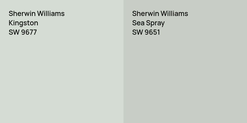 Sherwin Williams Kingston vs. Sherwin Williams Sea Spray