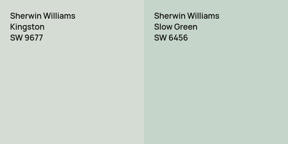 Sherwin Williams Kingston vs. Sherwin Williams Slow Green