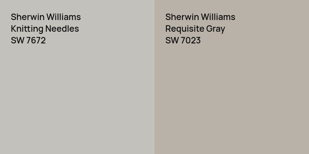 Sherwin Williams Knitting Needles vs. Sherwin Williams Requisite Gray