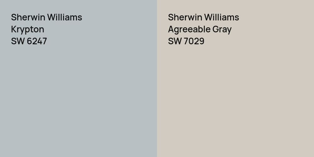 Sherwin Williams Krypton vs. Sherwin Williams Agreeable Gray