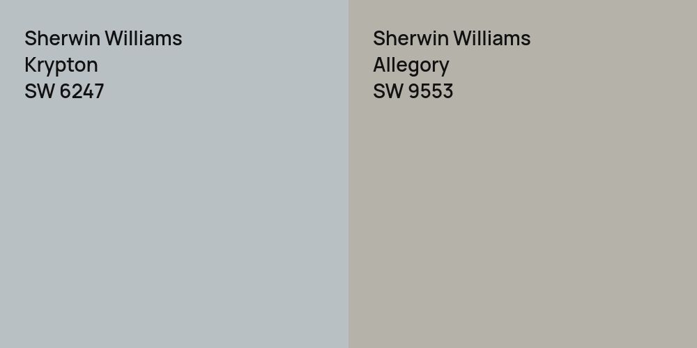 Sherwin Williams Krypton vs. Sherwin Williams Allegory