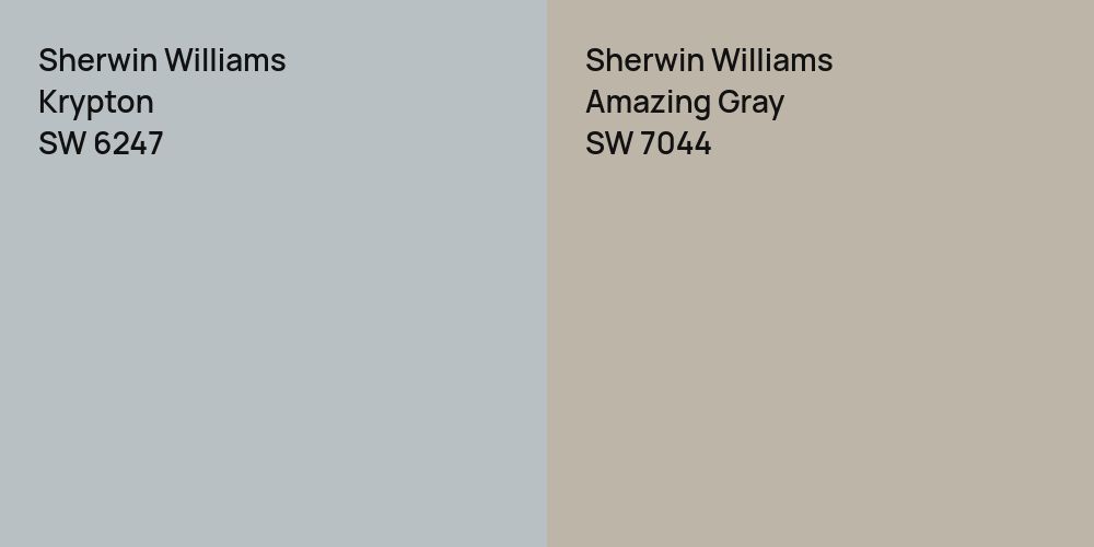 Sherwin Williams Krypton vs. Sherwin Williams Amazing Gray