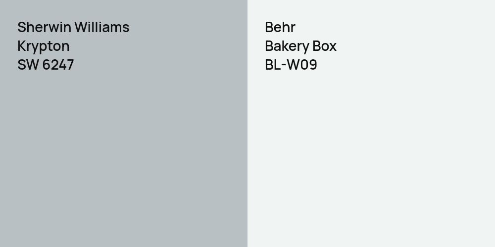 Sherwin Williams Krypton vs. Behr Bakery Box