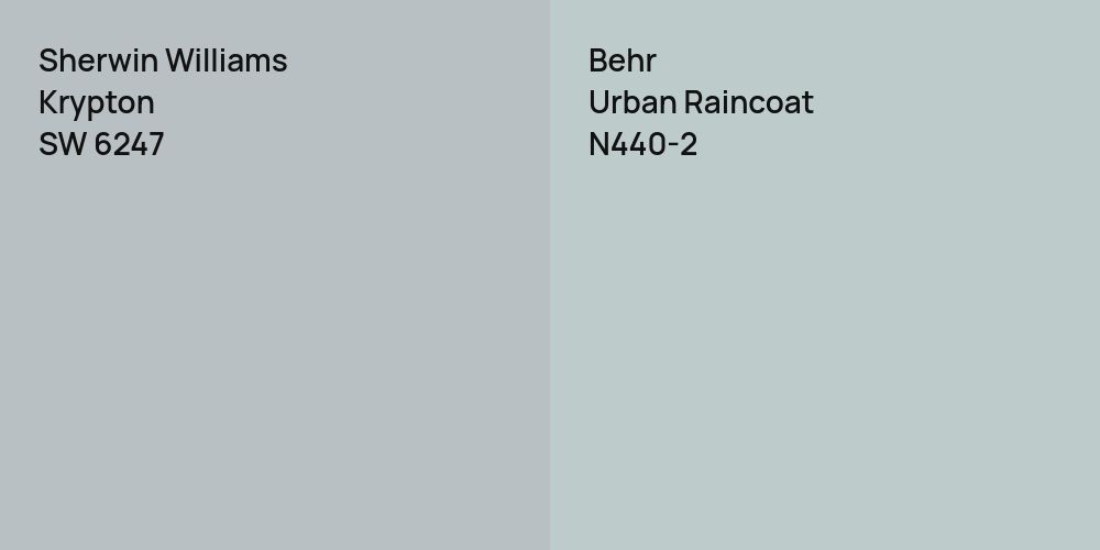 Sherwin Williams Krypton vs. Behr Urban Raincoat