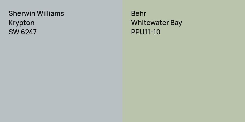 Sherwin Williams Krypton vs. Behr Whitewater Bay