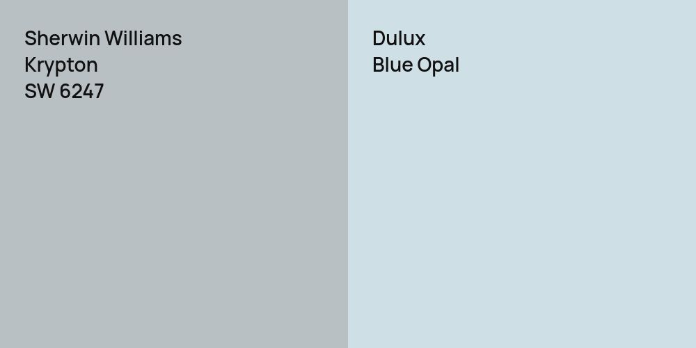 Sherwin Williams Krypton vs. Dulux Blue Opal