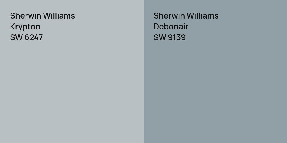 Sherwin Williams Krypton vs. Sherwin Williams Debonair