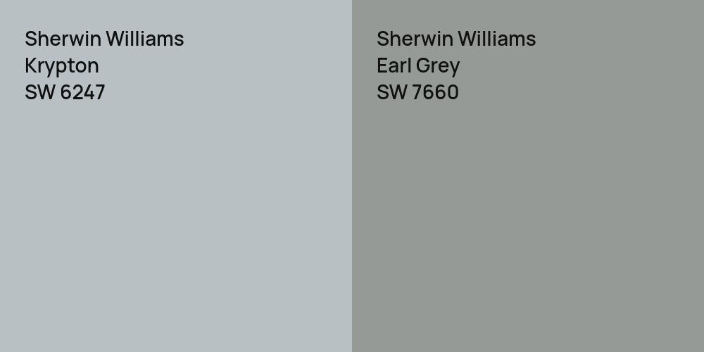 Sherwin Williams Krypton vs. Sherwin Williams Earl Grey