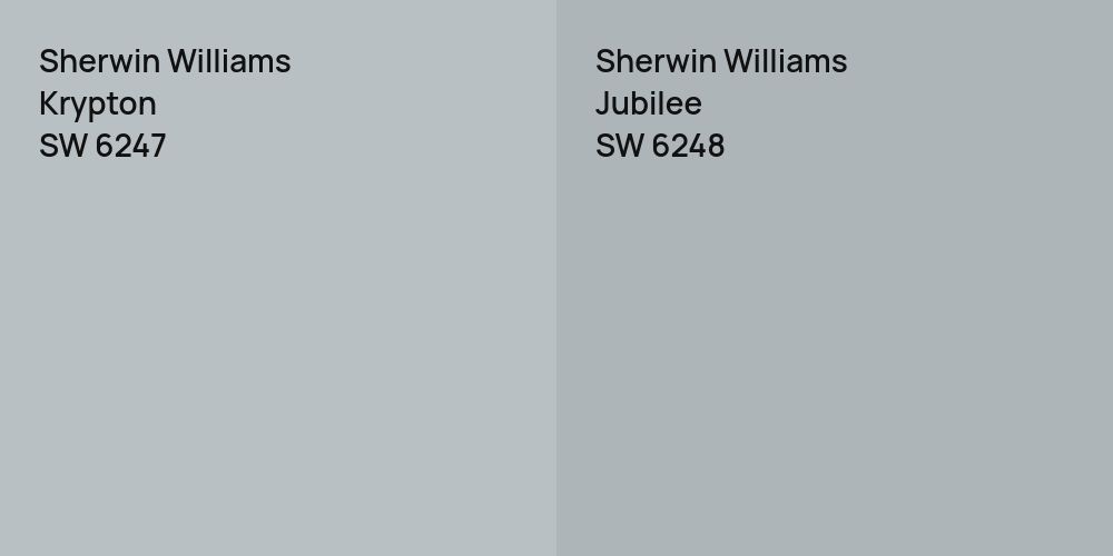 Sherwin Williams Krypton vs. Sherwin Williams Jubilee