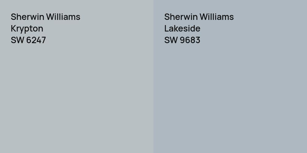 Sherwin Williams Krypton vs. Sherwin Williams Lakeside