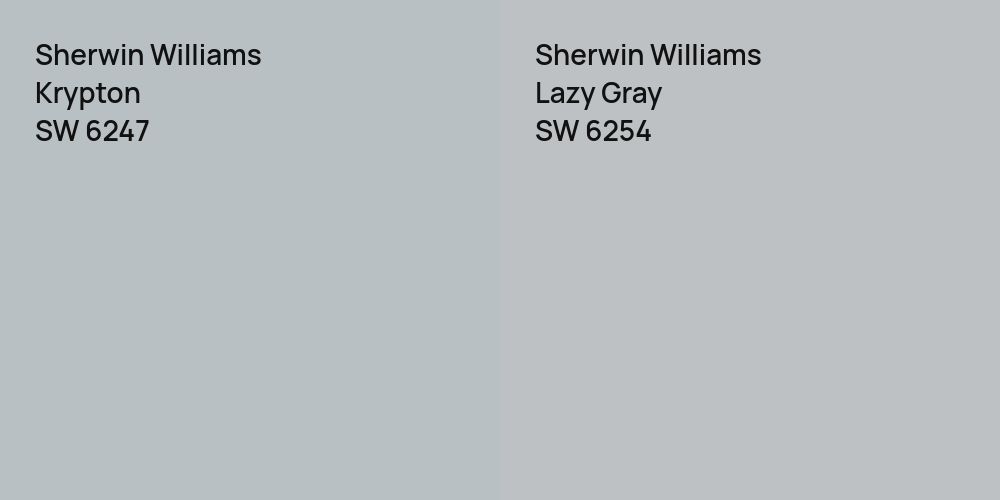 Sherwin Williams Krypton vs. Sherwin Williams Lazy Gray