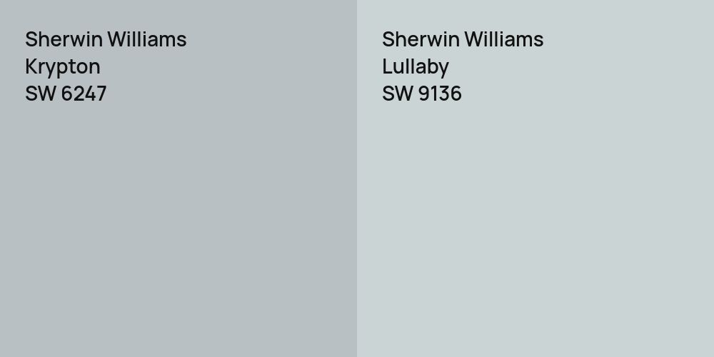 Sherwin Williams Krypton vs. Sherwin Williams Lullaby