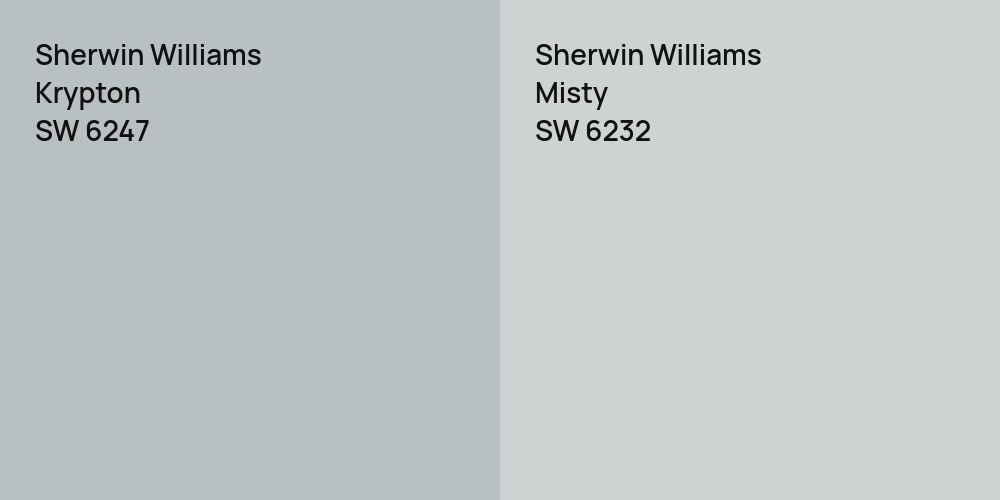 Sherwin Williams Krypton vs. Sherwin Williams Misty