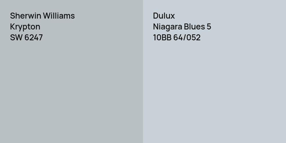 Sherwin Williams Krypton vs. Dulux Niagara Blues 5